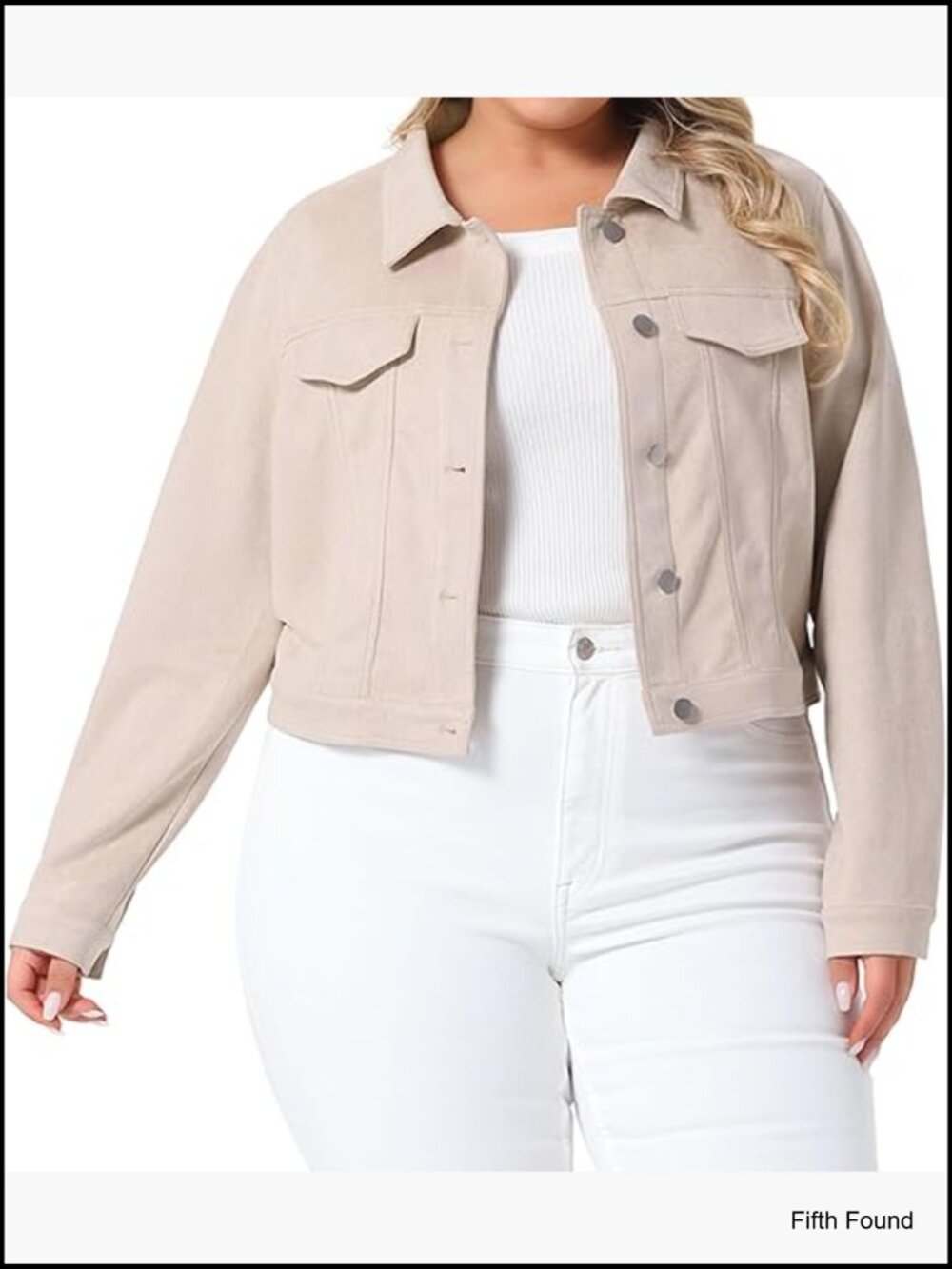 Plus Size Faux Leather Moto Jacket Crop Button Front Long Sleeve